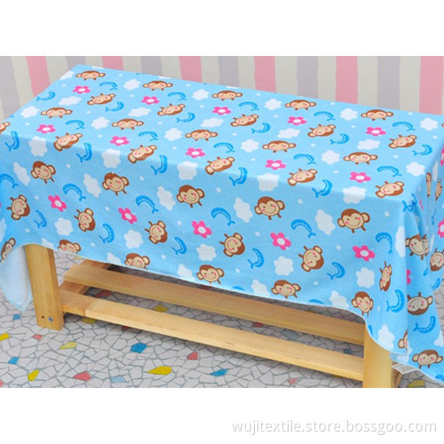 SGS Microfiber Blue Monkey Bath Towel for Baby (WJ-CH1526)